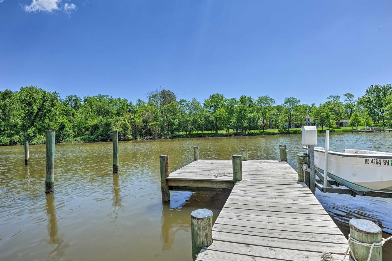 Waterfront Annapolis Home Fire Pit And Fishing Pier Exterior photo